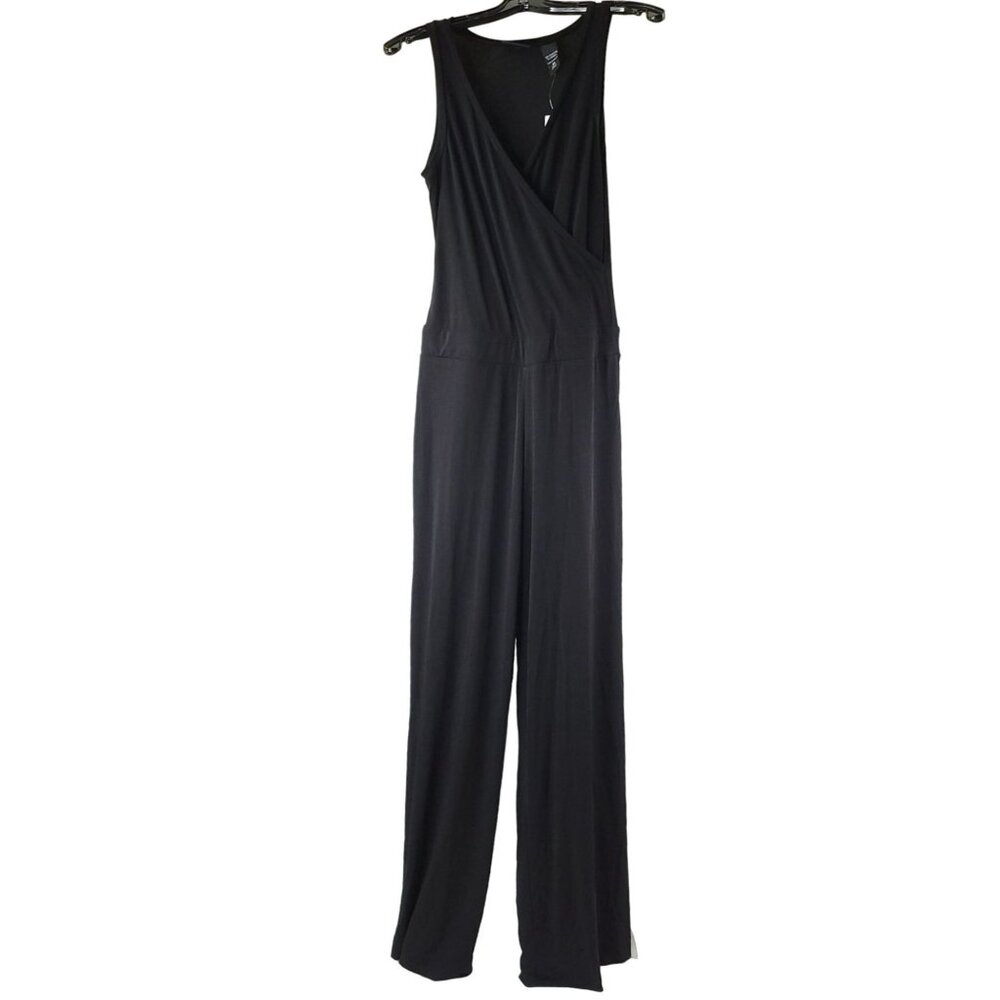 Sleeveless Black Jumpsuit Stretchy NWT Size XS Wide Leg New York and Company